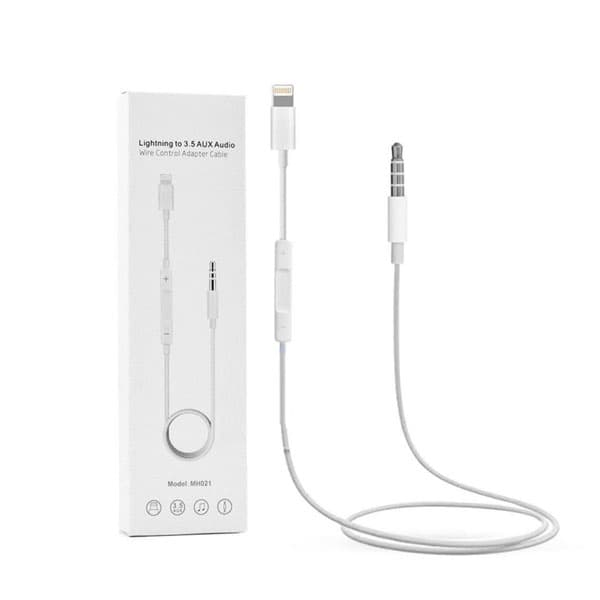 کابل تبدیل لایتنینگ به جک 3.5 AUX Audio مدل MH021 به طول 1 متر - تصویر 1